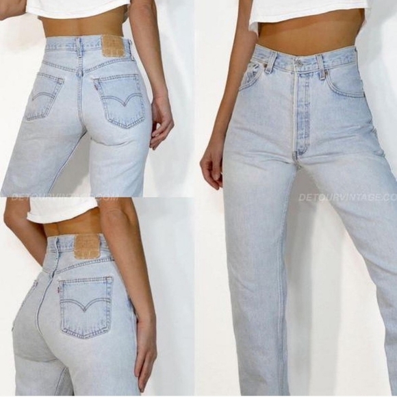 Levi's Denim - Vintage 90s Levis 951 High Waisted Light  Wash Mom Jeans 32